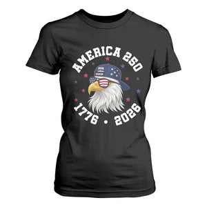 250 Years American Anniversary T Shirt For Women Patriotic Bald Eagle Fourth of July TS14 Black Print Your Wear