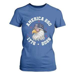 250 Years American Anniversary T Shirt For Women Patriotic Bald Eagle Fourth of July TS14 Royal Blue Print Your Wear