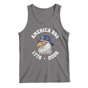 250 Years American Anniversary Tank Top Patriotic Bald Eagle Fourth of July TS14 Deep Heather Print Your Wear