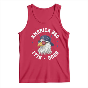 250 Years American Anniversary Tank Top Patriotic Bald Eagle Fourth of July TS14 Red Print Your Wear