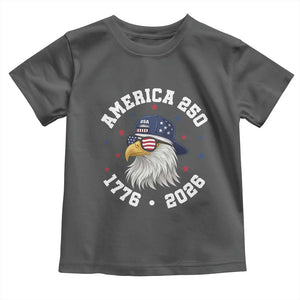 250 Years American Anniversary Toddler T Shirt Patriotic Bald Eagle Fourth of July TS14 Dark Heather Print Your Wear