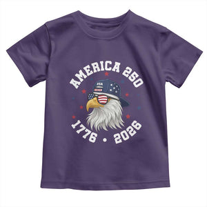 250 Years American Anniversary Toddler T Shirt Patriotic Bald Eagle Fourth of July TS14 Purple Print Your Wear