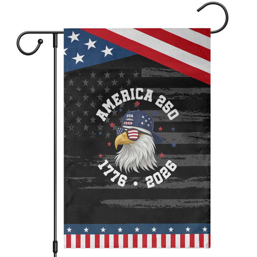 250 Years American Anniversary Patriotic Garden Flag Patriotic Bald Eagle Fourth of July TS14 Distressed Black Blue Print Your Wear