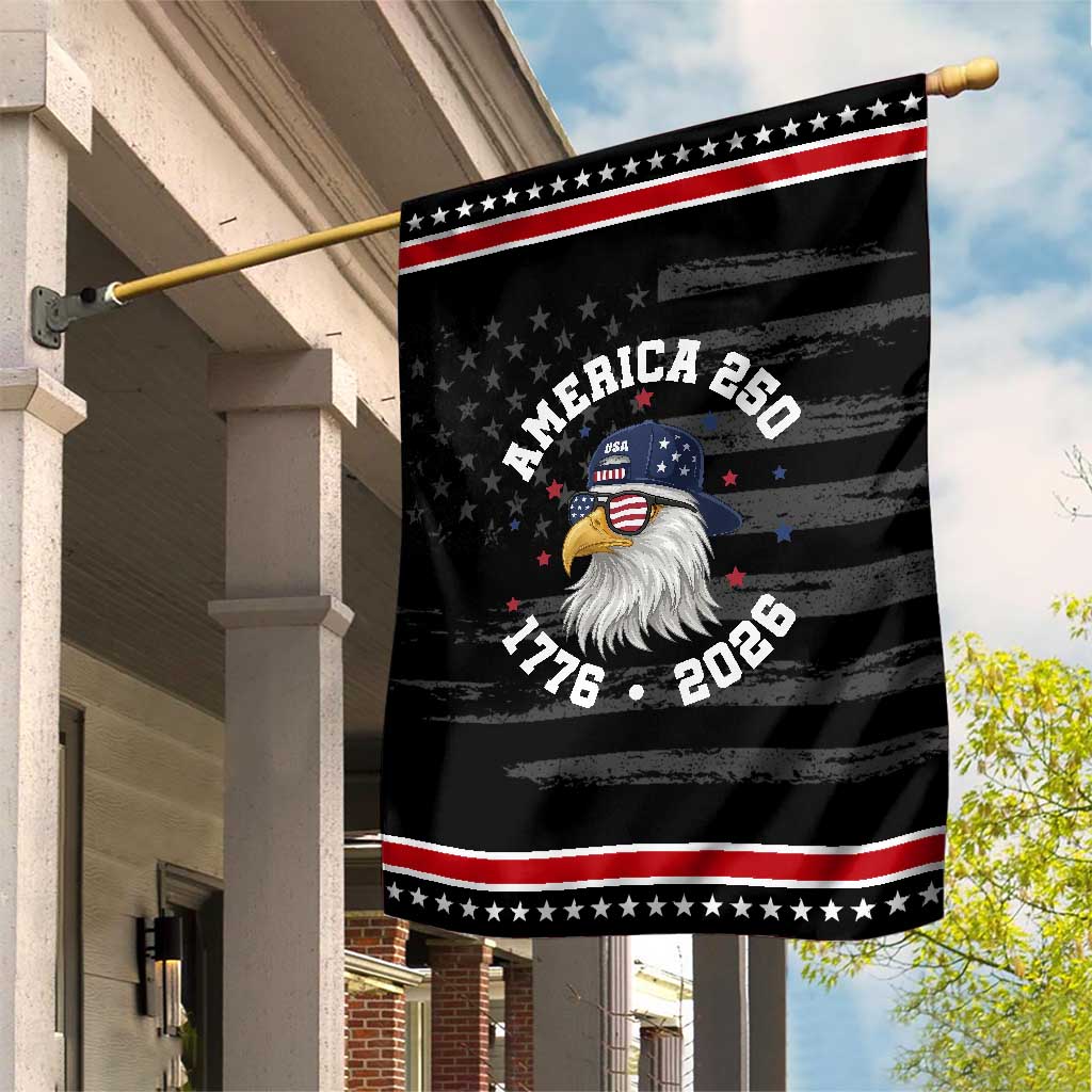 250 Years American Anniversary Patriotic Garden Flag Patriotic Bald Eagle Fourth of July TS14 Distressed Black Red Print Your Wear