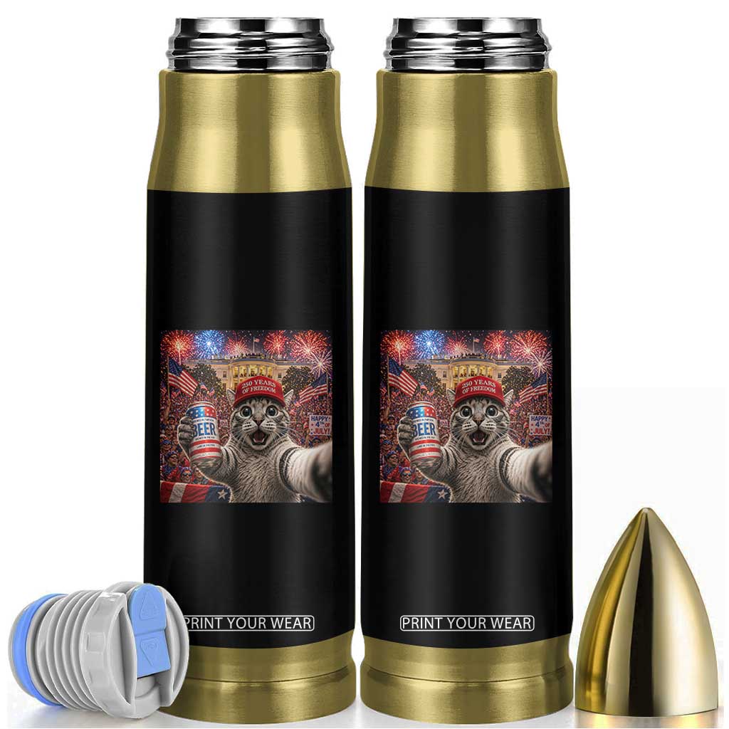 250 Years Of Freedom Bullet Tumbler Funny Cat Selfie 4th of July Party TS14 Black Print Your Wear