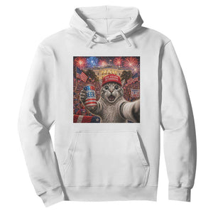250 Years Of Freedom Hoodie Funny Cat Selfie 4th of July Party TS14 White Print Your Wear
