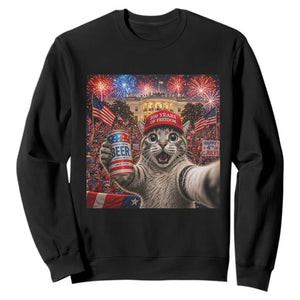 250 Years Of Freedom Sweatshirt Funny Cat Selfie 4th of July Party TS14 Black Print Your Wear