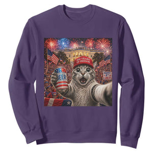 250 Years Of Freedom Sweatshirt Funny Cat Selfie 4th of July Party TS14 Purple Print Your Wear