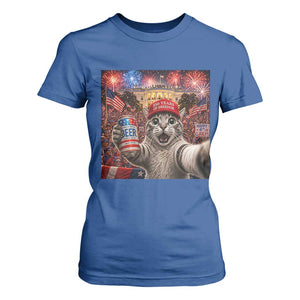 250 Years Of Freedom T Shirt For Women Funny Cat Selfie 4th of July Party TS14 Royal Blue Print Your Wear