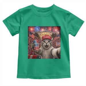 250 Years Of Freedom Toddler T Shirt Funny Cat Selfie 4th of July Party TS14 Irish Green Print Your Wear