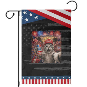 250 Years Of Freedom Patriotic Garden Flag Funny Cat Selfie 4th of July Party TS14 Distressed Black Blue Print Your Wear