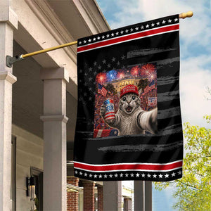250 Years Of Freedom Patriotic Garden Flag Funny Cat Selfie 4th of July Party TS14 Distressed Black Red Print Your Wear