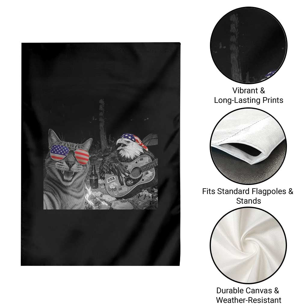 Funny Cat Selfie 4th of July Garden Flag Patriotic Eagle American Flag Gift TS14 Print Your Wear