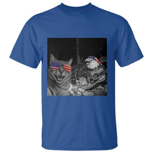 Funny Cat Selfie 4th of July T Shirt Patriotic Eagle American Flag Gift TS14 Royal Blue Print Your Wear