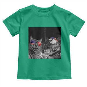 Funny Cat Selfie 4th of July Toddler T Shirt Patriotic Eagle American Flag Gift TS14 Irish Green Print Your Wear