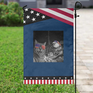 Funny Cat Selfie 4th of July Patriotic Garden Flag Patriotic Eagle American Flag Gift TS14 Classic Blue Black Print Your Wear