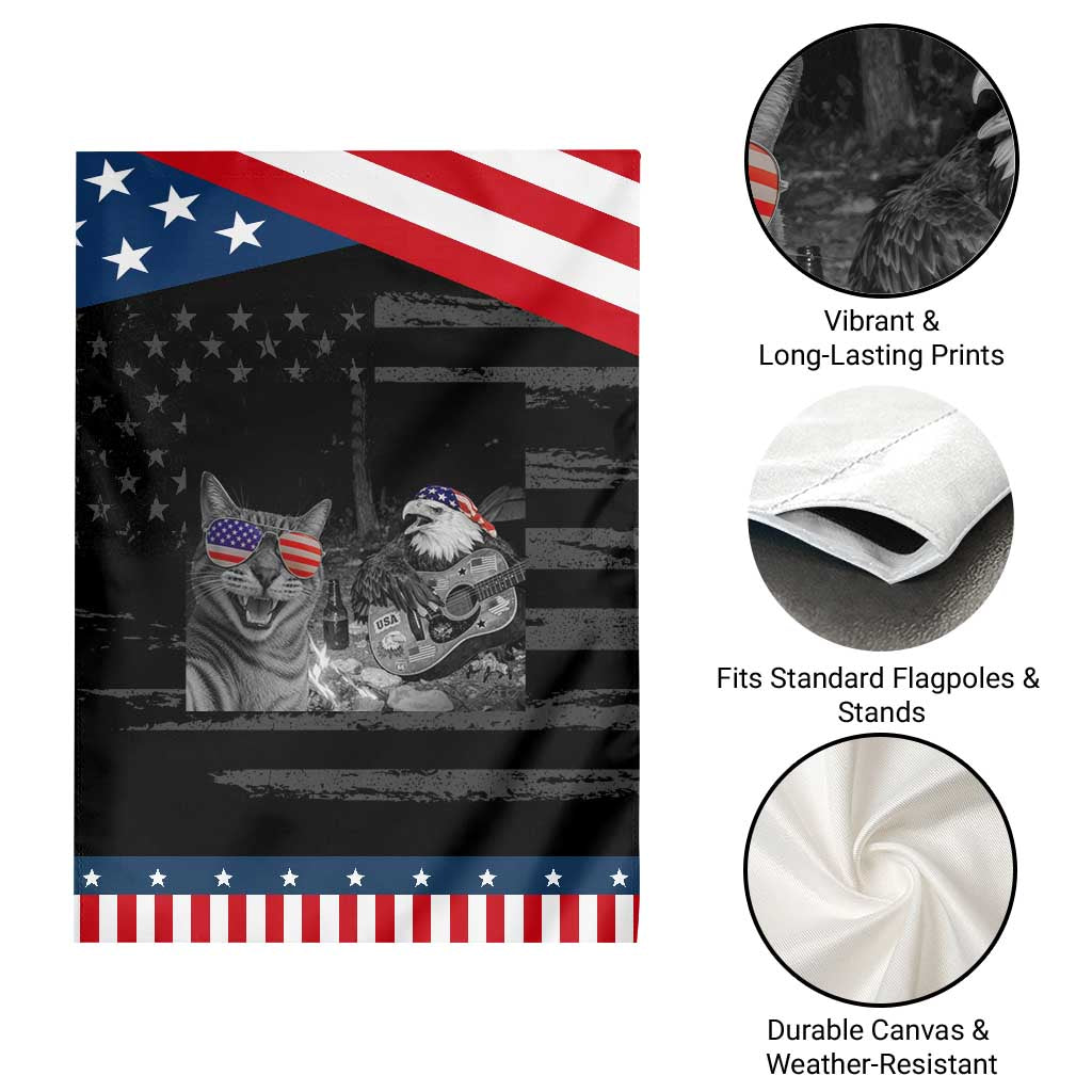 Funny Cat Selfie 4th of July Patriotic Garden Flag Patriotic Eagle American Flag Gift TS14 Print Your Wear