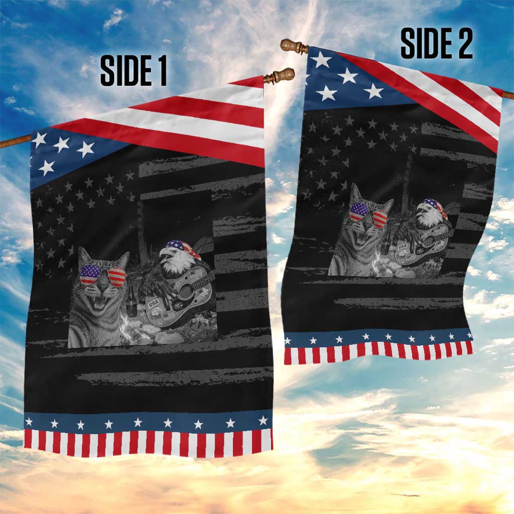 Funny Cat Selfie 4th of July Patriotic Garden Flag Patriotic Eagle American Flag Gift TS14 Print Your Wear