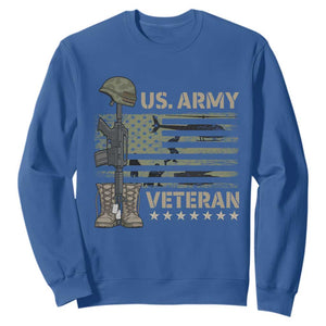 US Arrny Veteran Sweatshirt Proud Soldier USA Flag Camouflage Military TS14 Royal Blue Print Your Wear
