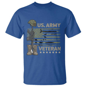 US Arrny Veteran T Shirt Proud Soldier USA Flag Camouflage Military TS14 Royal Blue Print Your Wear