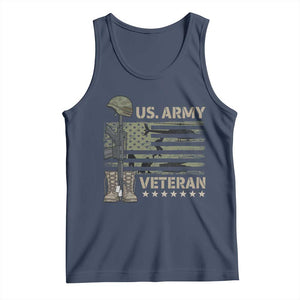 US Arrny Veteran Tank Top Proud Soldier USA Flag Camouflage Military TS14 Navy Print Your Wear