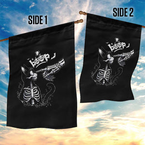 Black Cat Halloween Garden Flag Skeleton Hand Boop TS14 Print Your Wear