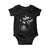 Black Cat Halloween Baby Onesie Skeleton Hand Boop TS14 Black Print Your Wear