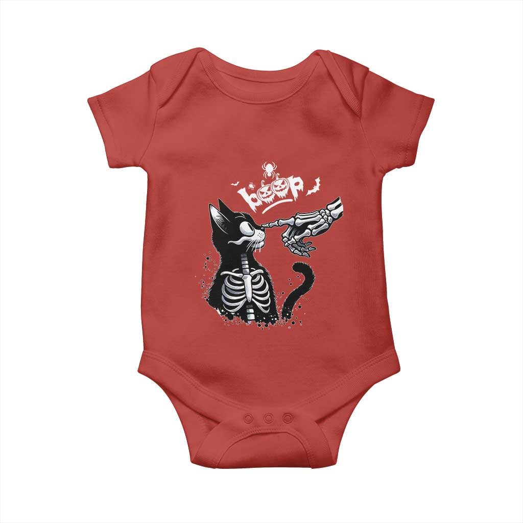 Black Cat Halloween Baby Onesie Skeleton Hand Boop TS14 Red Print Your Wear