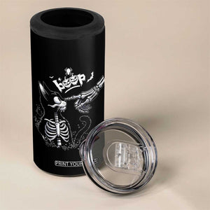 Black Cat Halloween 4 in 1 Can Cooler Tumbler Skeleton Hand Boop TS14 Print Your Wear