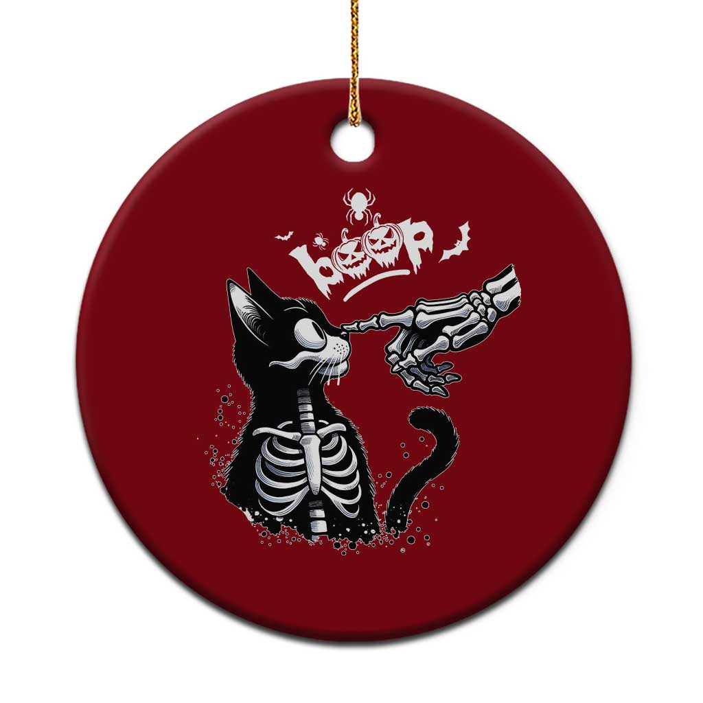 Black Cat Halloween Ceramic Ornament Skeleton Hand Boop TS14 1pc Red Print Your Wear