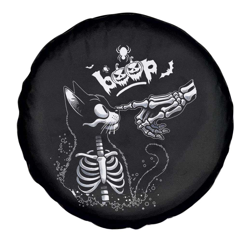 Black Cat Halloween Spare Tire Cover Skeleton Hand Boop TS14 Print Your Wear