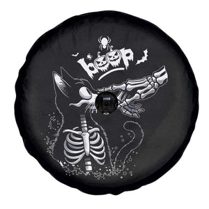Black Cat Halloween Spare Tire Cover Skeleton Hand Boop TS14 Print Your Wear