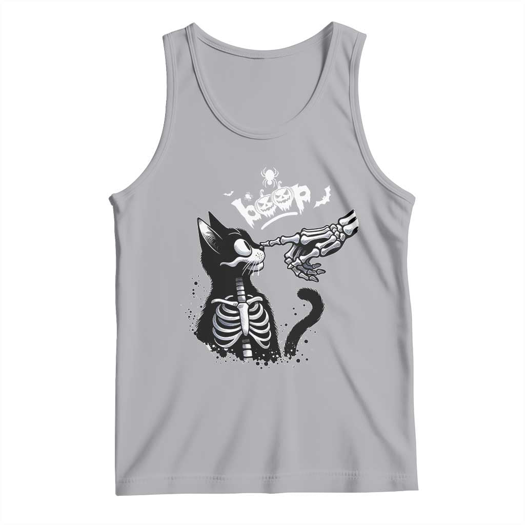 Black Cat Halloween Tank Top Skeleton Hand Boop TS14 Athletic Heather Print Your Wear