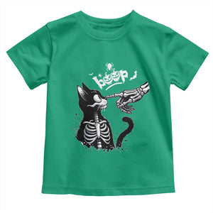 Black Cat Halloween Toddler T Shirt Skeleton Hand Boop TS14 Irish Green Print Your Wear