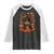 Funny Bigfoot Skeleton Raglan Shirt Thanksgiving Day Sasquatch Pilgrim TS14 Black White Print Your Wear