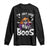 Funny Skull Halloween Long Sleeve Shirt I Am Just Here For The Boos Skeleton Party Girl TS14 Black Print Your Wear