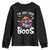 Funny Skull Halloween Youth Sweatshirt I Am Just Here For The Boos Skeleton Party Girl TS14 Black Print Your Wear