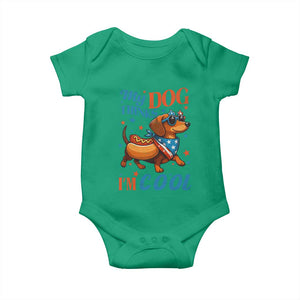 Funny Patriotic Dachshund Baby Onesie My Dog Thinks I Am Cool USA Dog Lover TS14 Irish Green Print Your Wear