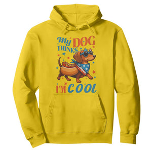 Funny Patriotic Dachshund Hoodie My Dog Thinks I Am Cool USA Dog Lover TS14 Daisy Print Your Wear