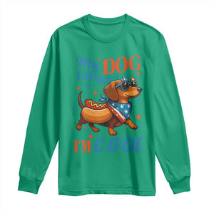 Funny Patriotic Dachshund Long Sleeve Shirt My Dog Thinks I Am Cool USA Dog Lover TS14 Irish Green Print Your Wear