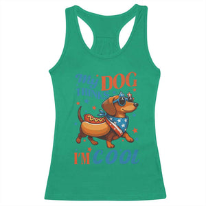 Funny Patriotic Dachshund Racerback Tank Top My Dog Thinks I Am Cool USA Dog Lover TS14 Irish Green Print Your Wear