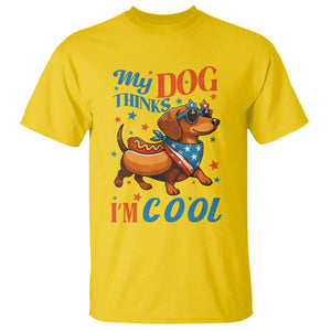 Funny Patriotic Dachshund T Shirt My Dog Thinks I Am Cool USA Dog Lover TS14 Daisy Print Your Wear