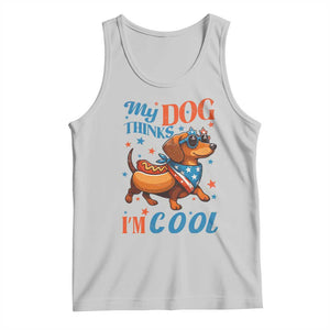 Funny Patriotic Dachshund Tank Top My Dog Thinks I Am Cool USA Dog Lover TS14 Ash Print Your Wear