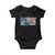 Funny Jesus Shark Baby Onesie Christian Patriotic American Flag Meme TS14 Black Print Your Wear