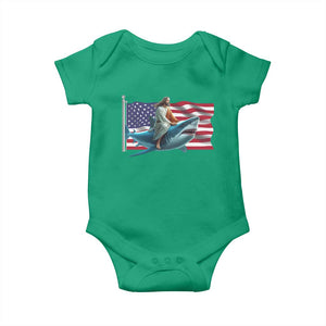 Funny Jesus Shark Baby Onesie Christian Patriotic American Flag Meme TS14 Irish Green Print Your Wear