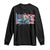 Funny Jesus Shark Long Sleeve Shirt Christian Patriotic American Flag Meme TS14 Black Print Your Wear