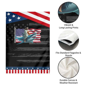 Funny Jesus Shark Garden Flag Christian Patriotic American Flag Meme TS14 Print Your Wear