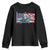 Funny Jesus Shark Youth Sweatshirt Christian Patriotic American Flag Meme TS14 Black Print Your Wear
