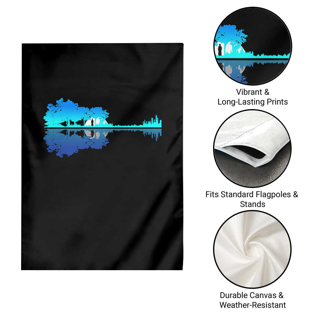 Guitar Lake Shadow Garden Flag Acoustic Guitarist Musician Nature Lover TS14 Print Your Wear