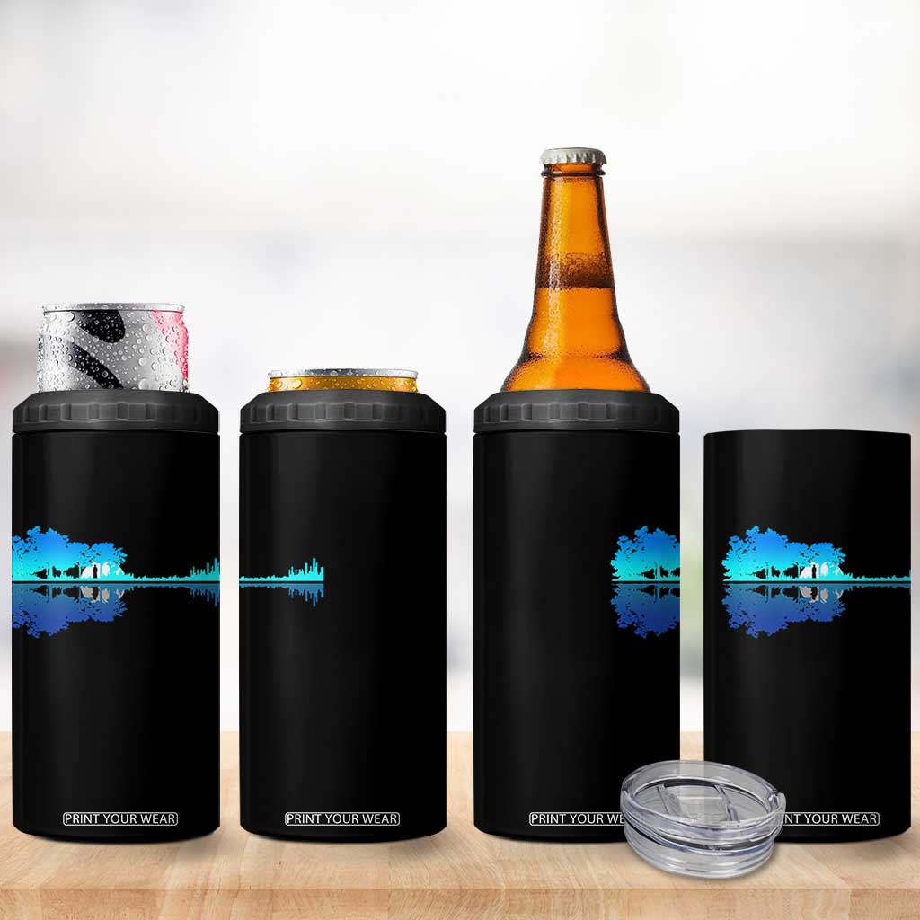 Guitar Lake Shadow 4 in 1 Can Cooler Tumbler Acoustic Guitarist Musician Nature Lover TS14 Print Your Wear